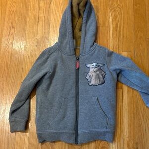 Gray Kids Hoodie with Star Wars Design